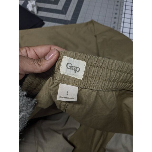 Gap Jogger Pants Men Size L Canvas Cargo Khaki Casual Pull-On Gorpcore Commute - Picture 7 of 10